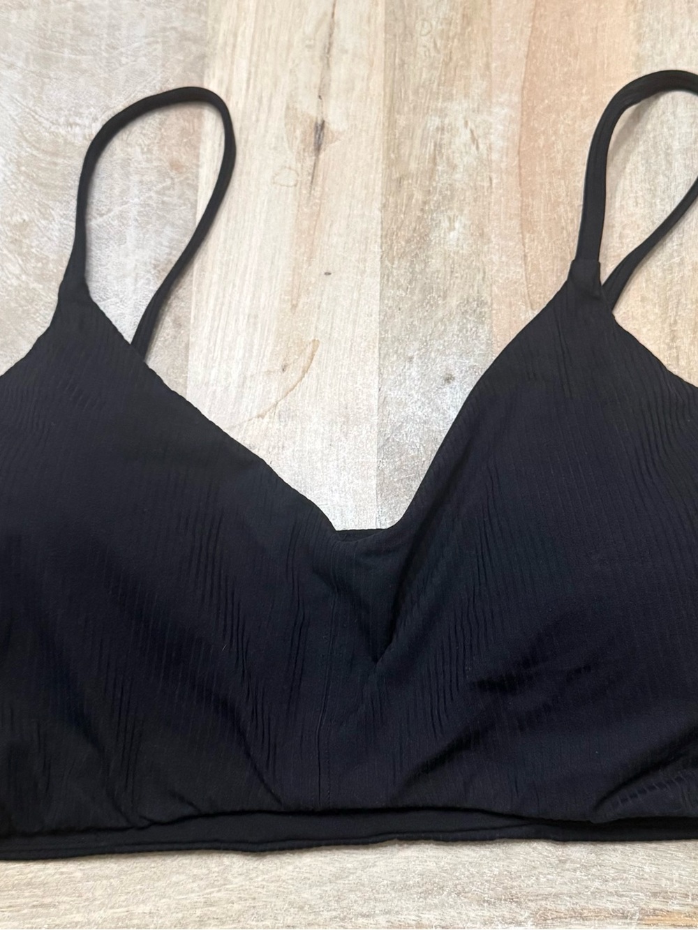 lululemon athletica Black V-Neck Bralette with Thin Straps